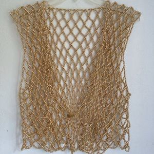 Vintage Gold Beaded Vest